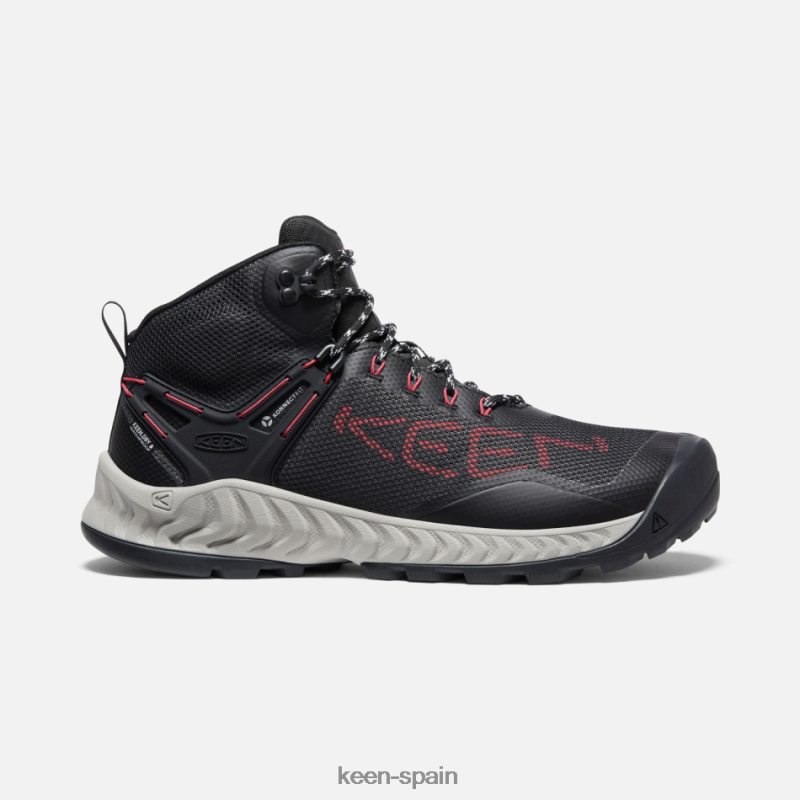 67LRTD203 Keen hombres bota impermeable nxis evo alfombra negra-roja