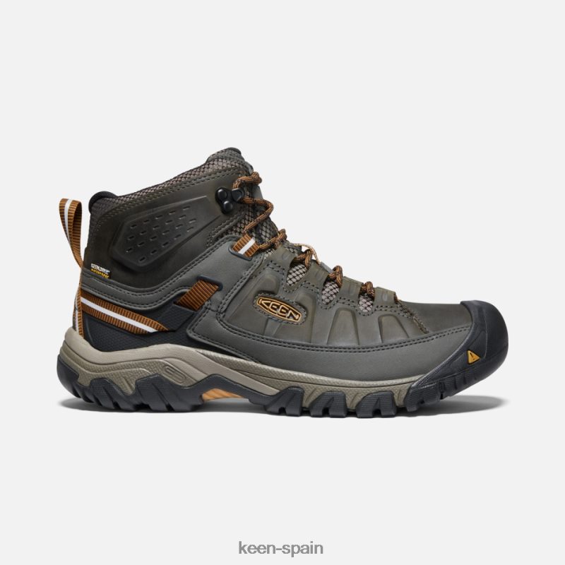 67LRTD262 Keen hombres botas de montaña impermeables targhee iii negro oliva-marrón dorado