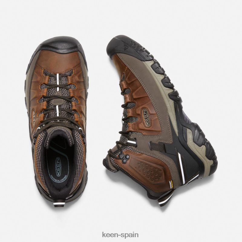 67LRTD264 Keen hombres botas de montaña impermeables targhee iii mantillo de castaño