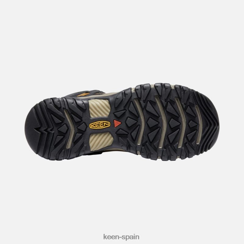 67LRTD478 Keen hombres Bota impermeable Ridge Flex ancha bisonte-marrón dorado