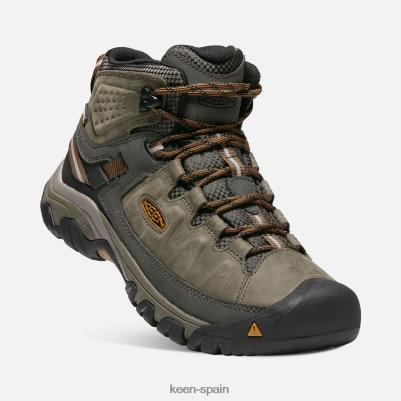 67LRTD512 Keen hombres targhee iii impermeable medio ancho negro oliva-marrón dorado