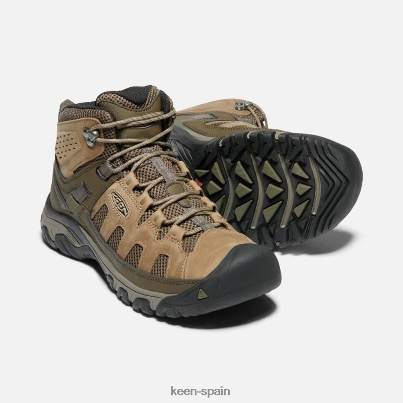 67LRTD521 Keen hombres Targhee ventilación media cuerda elástica olivia