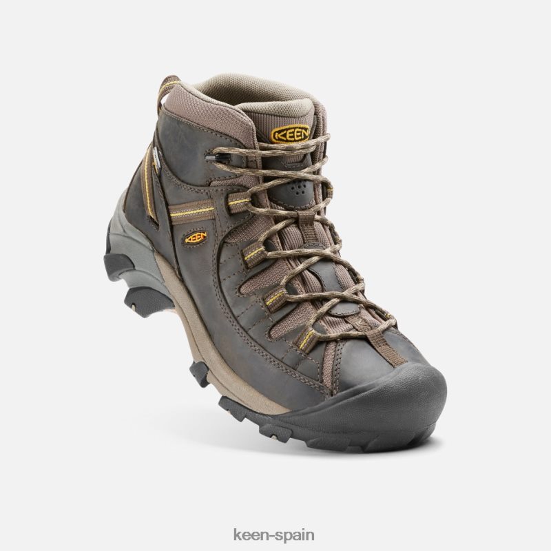 67LRTD493 Keen hombres botas de montaña impermeables targhee ii negro amarillo oliva
