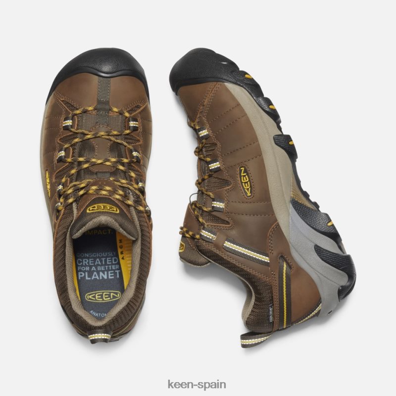 67LRTD497 Keen hombres targhee ii impermeable cascada marrón-amarillo dorado