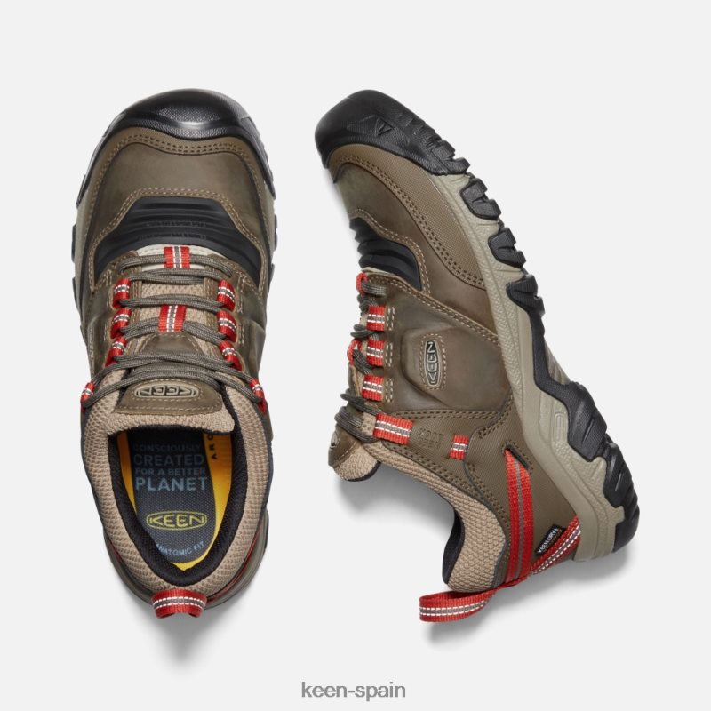 67LRTD504 Keen hombres Ridge Flex impermeable ancho salsa de tomate-mberwolf