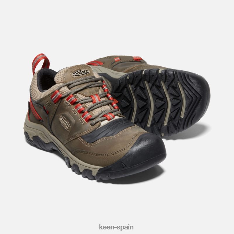 67LRTD504 Keen hombres Ridge Flex impermeable ancho salsa de tomate-mberwolf