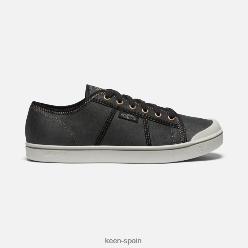 67LRTD480 Keen hombres zapatillas eldon de cuero cosecha abedul negro-plateado