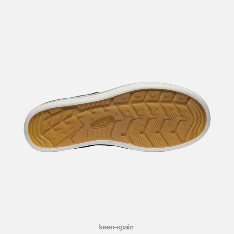67LRTD480 Keen hombres zapatillas eldon de cuero cosecha abedul negro-plateado