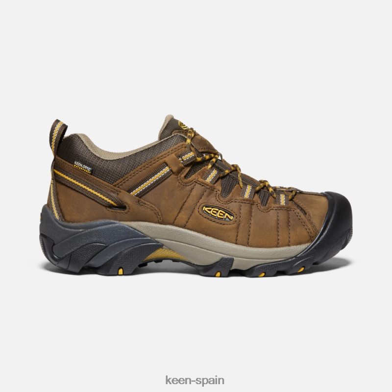 67LRTD252 Keen hombres zapatos de senderismo impermeables targhee ii de ajuste ancho cascada marrón-amarillo dorado