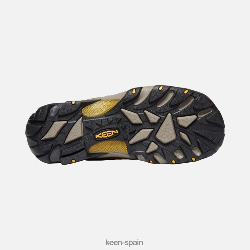 67LRTD252 Keen hombres zapatos de senderismo impermeables targhee ii de ajuste ancho cascada marrón-amarillo dorado