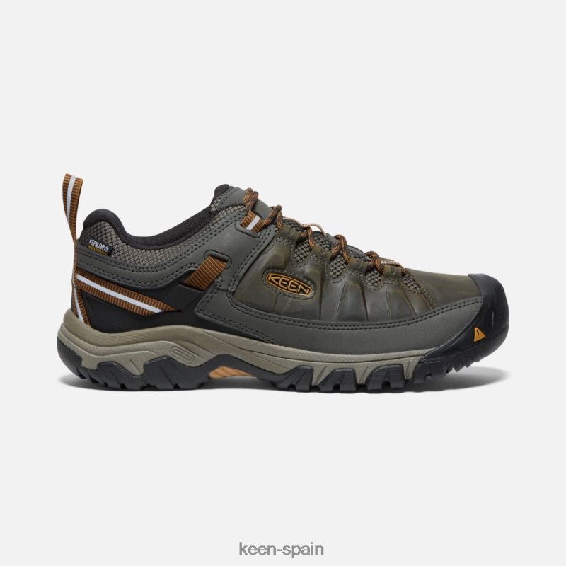 67LRTD258 Keen hombres zapatos de senderismo impermeables targhee iii negro oliva-marrón dorado
