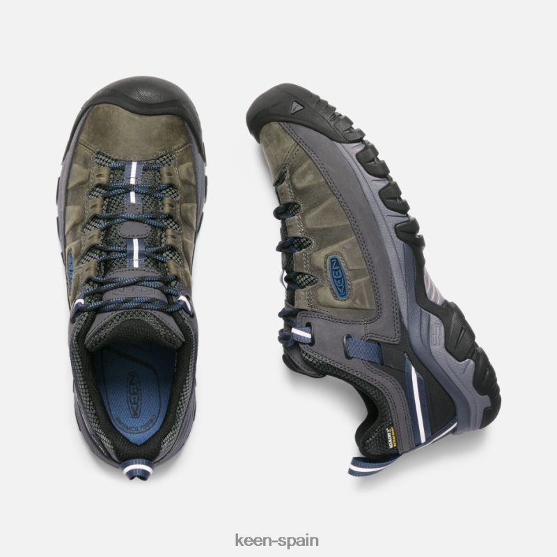 67LRTD259 Keen hombres zapatos de senderismo impermeables targhee iii gris acero-azul capitán