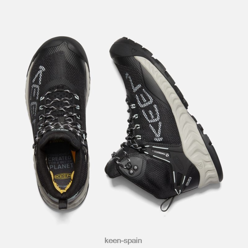 67LRTD170 Keen mujer bota impermeable nxis evo nueva vidrio negro-azul