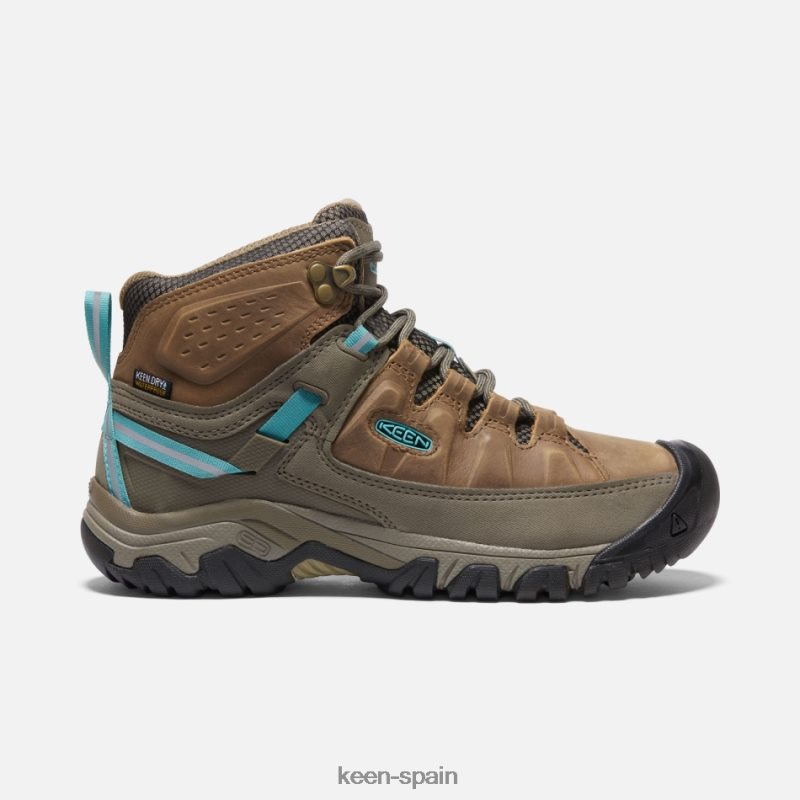 67LRTD173 Keen mujer botas de montaña impermeables targhee iii porcelana de coco tostada
