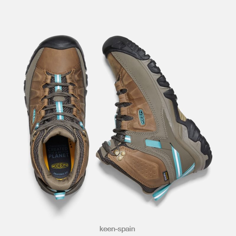 67LRTD173 Keen mujer botas de montaña impermeables targhee iii porcelana de coco tostada