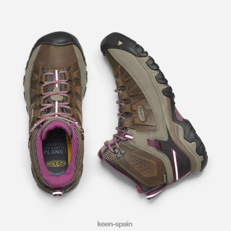 67LRTD174 Keen mujer botas de montaña impermeables targhee iii weiss-boysenberry