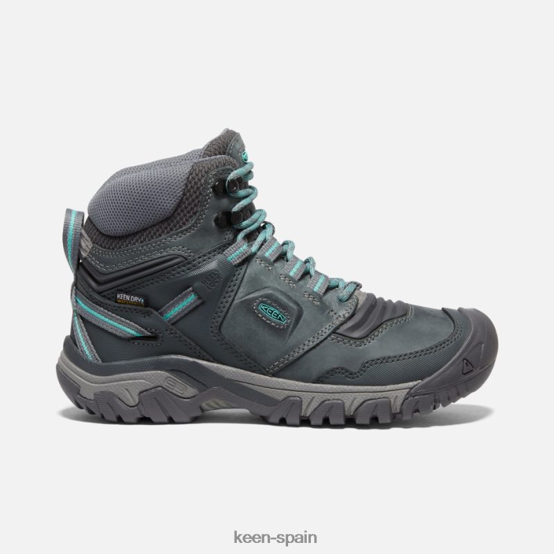 67LRTD177 Keen mujer botas de montaña impermeables ridge flex porcelana gris acero