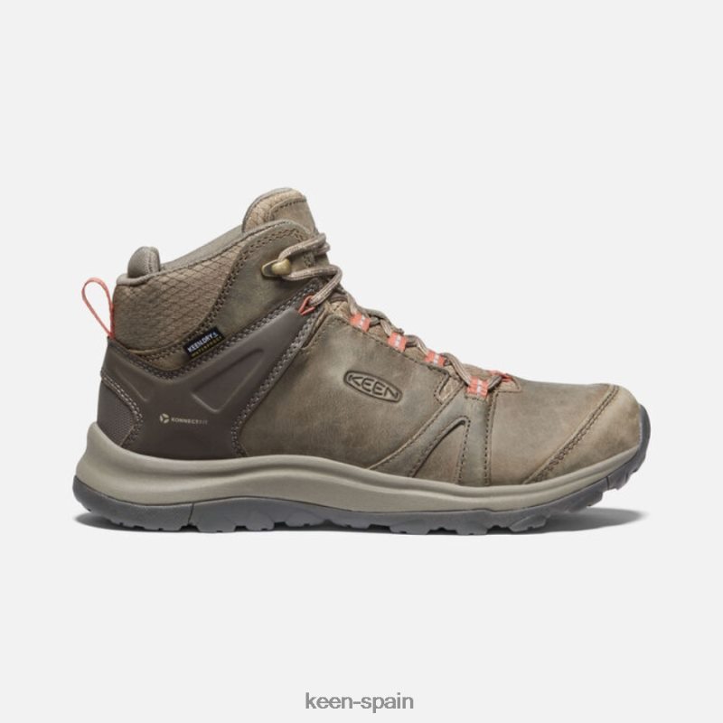 67LRTD178 Keen mujer botas de montaña impermeables de cuero terradora ii secuoya atigrada