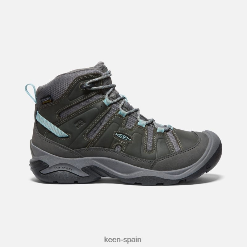 67LRTD184 Keen mujer bota impermeable circadia gris acero-azul nube