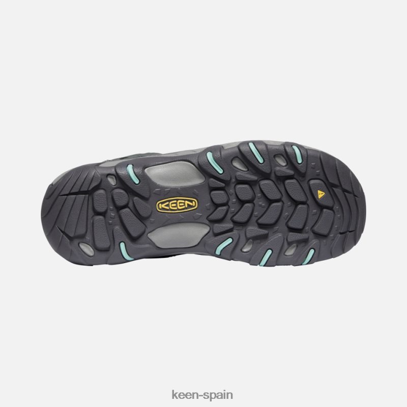 67LRTD189 Keen mujer bota impermeable de cuero steens Ola del océano gris acero