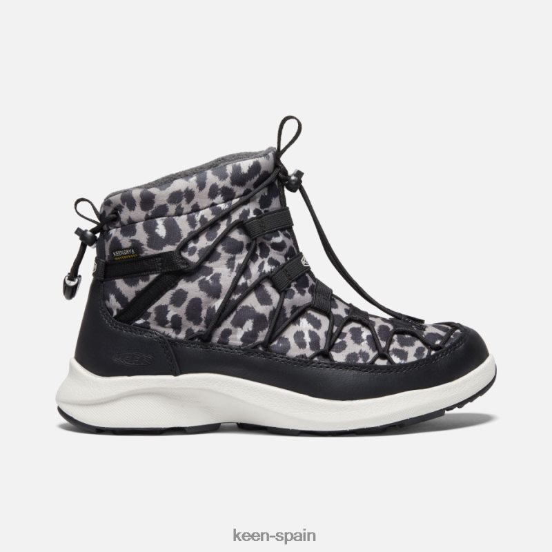 67LRTD193 Keen mujer chukka uneek snk ii impermeable animal print-abedul plateado