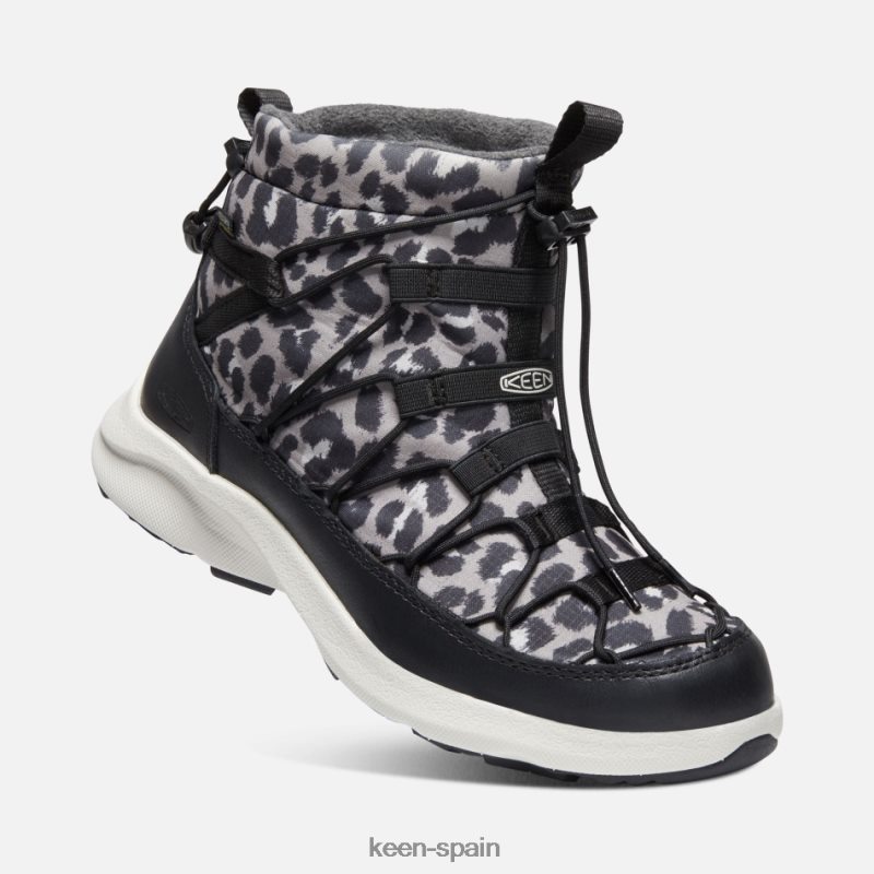 67LRTD193 Keen mujer chukka uneek snk ii impermeable animal print-abedul plateado