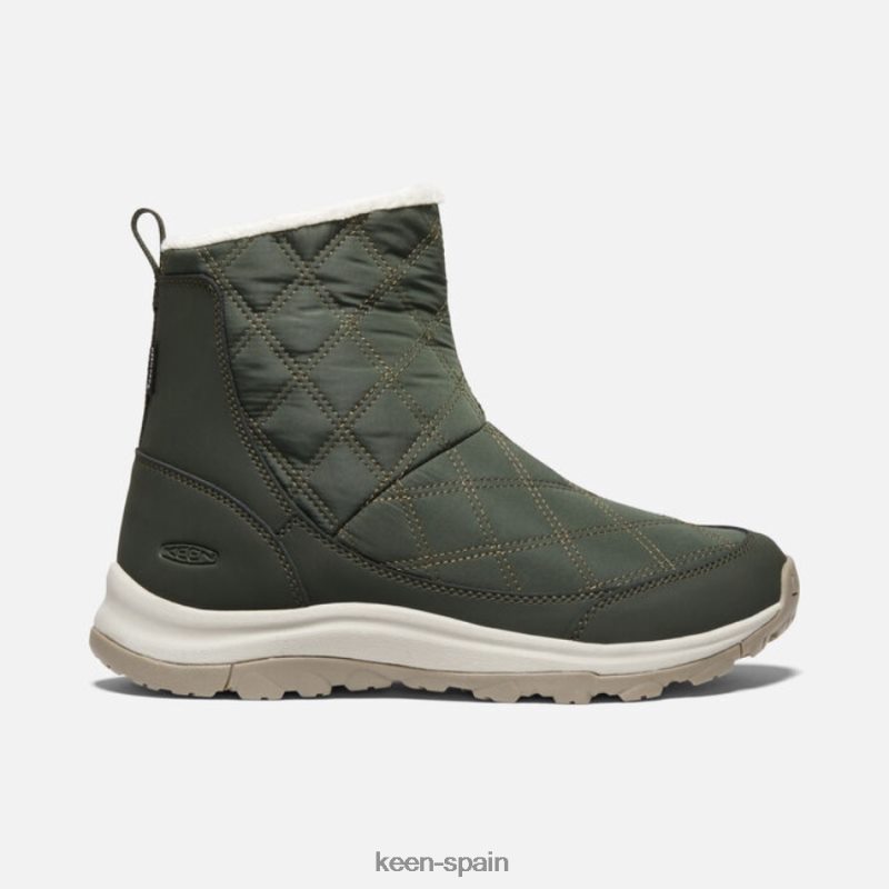 67LRTD196 Keen mujer bota sin cordones impermeable invernal terradora ii colofonia-oliva oscuro