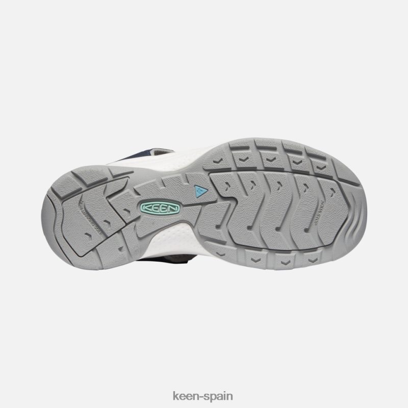 67LRTD369 Keen mujer sandalia astoria oeste vidrio biselado azul marino