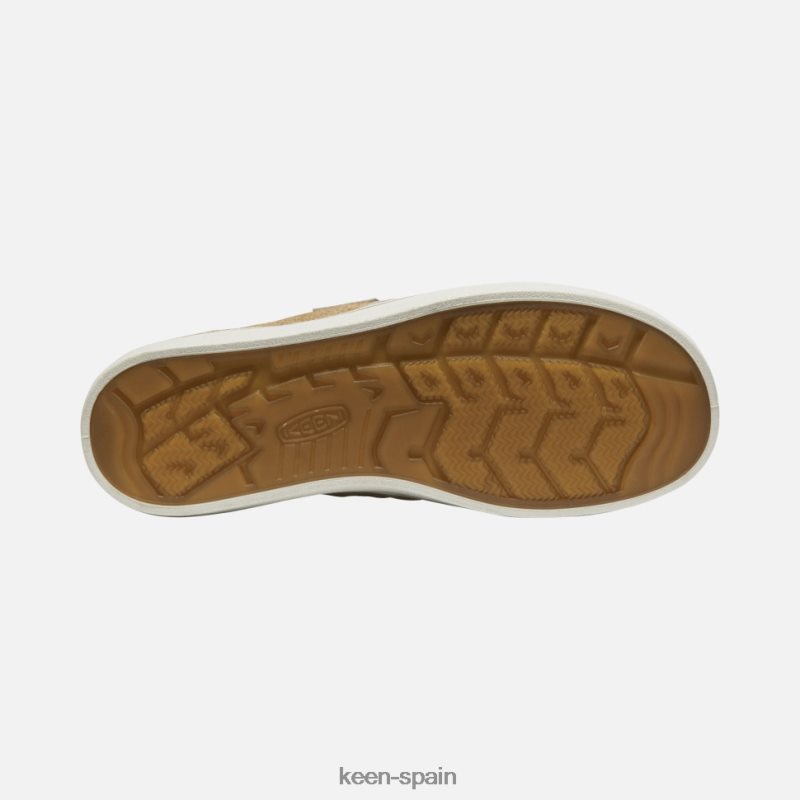 67LRTD327 Keen mujer zapatos sin cordones de cuero cosecha elsa abedul beige-plateado
