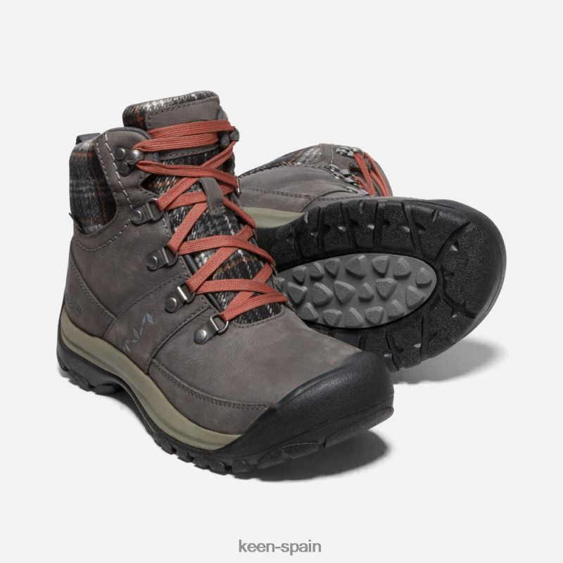 67LRTD341 Keen mujer bota impermeable de invierno kaci iii cuadros magnéticos negros