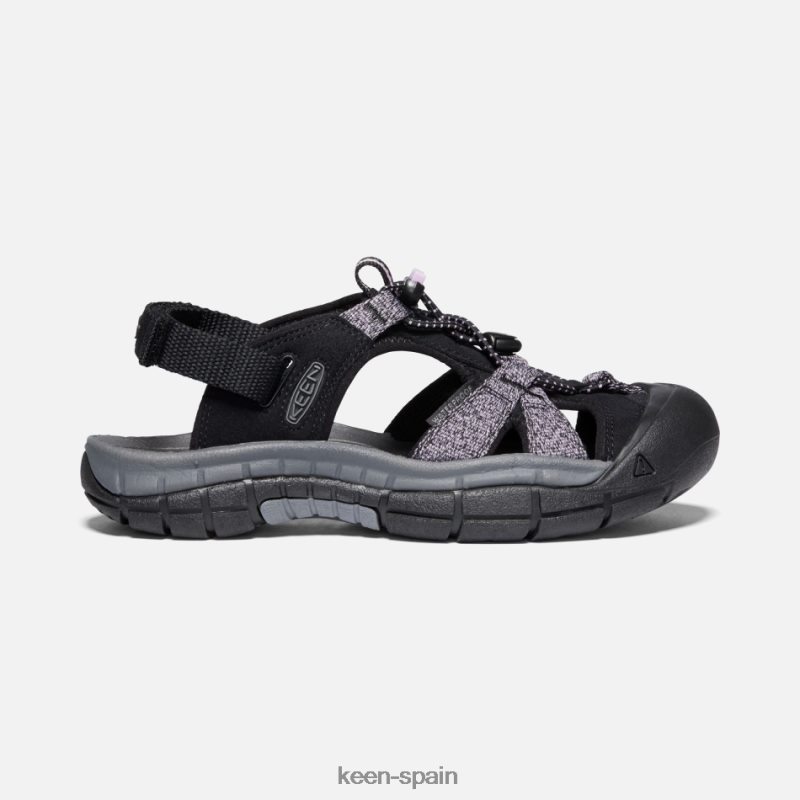 67LRTD101 Keen mujer sandalias barranco h2 negro-rosa amanecer
