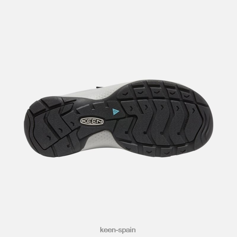 67LRTD112 Keen mujer sandalia astoria west de piel con tira en T cuero negro