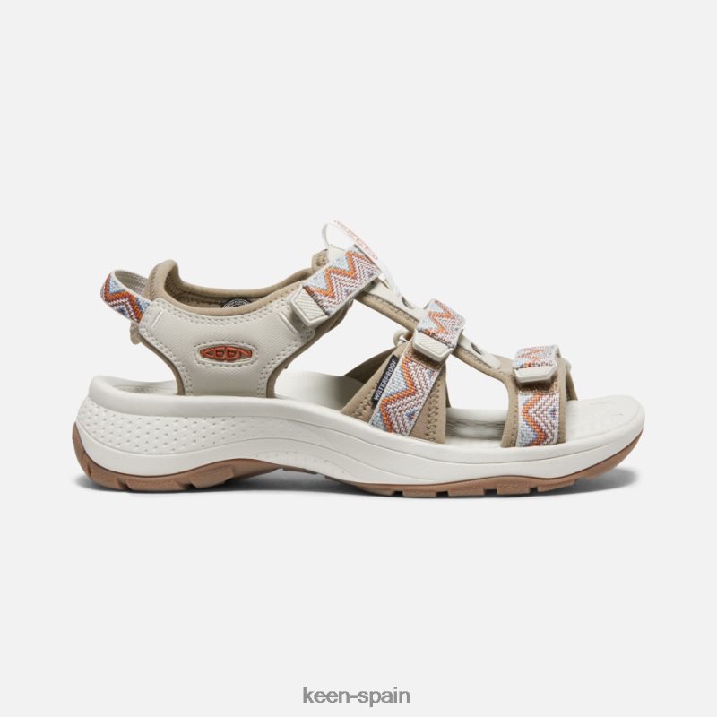 67LRTD30 Keen mujer sandalias astoria west con puntera abierta chevron-timberwolf