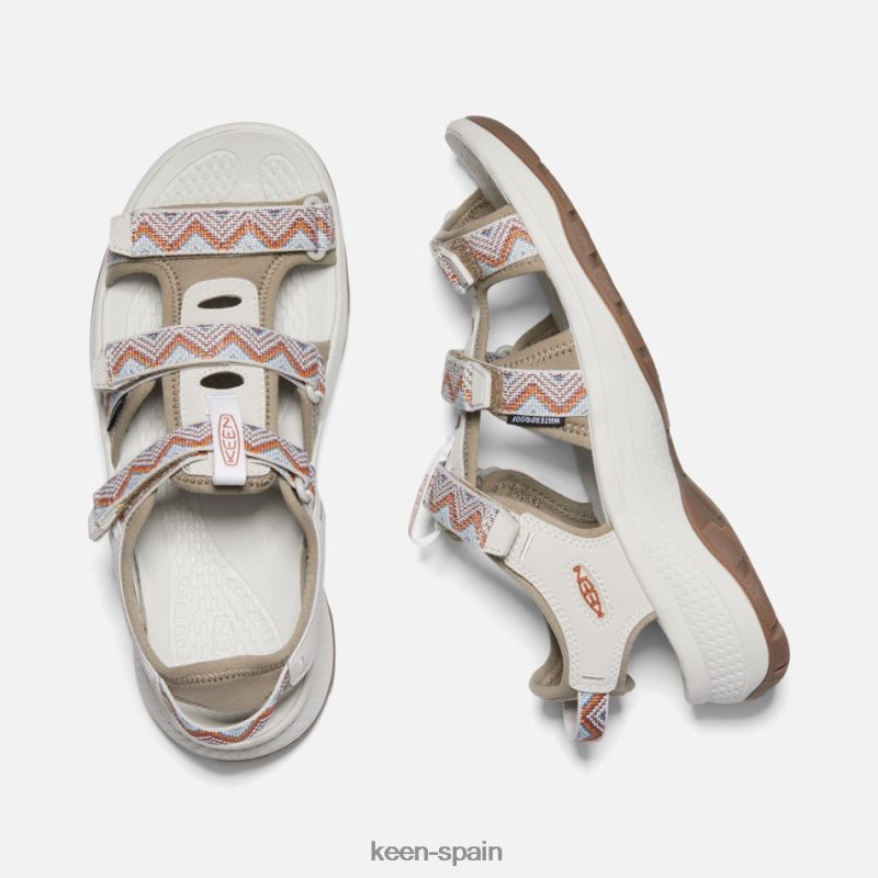 67LRTD30 Keen mujer sandalias astoria west con puntera abierta chevron-timberwolf