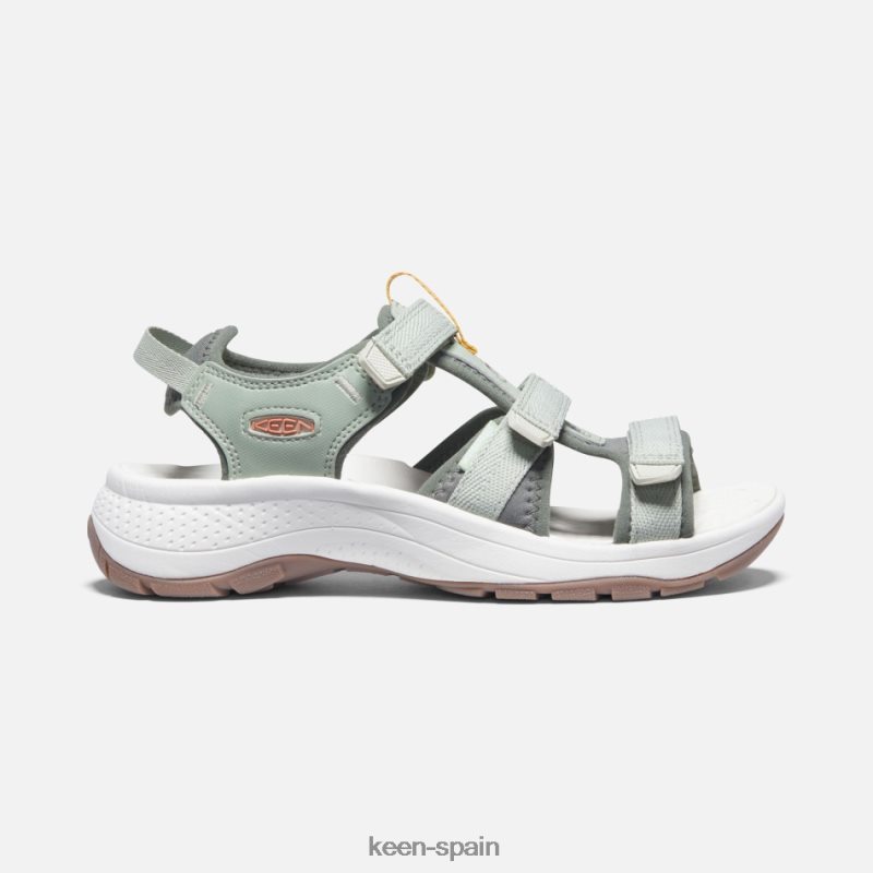 67LRTD32 Keen mujer sandalias astoria west con puntera abierta gris salvia-ricino del desierto