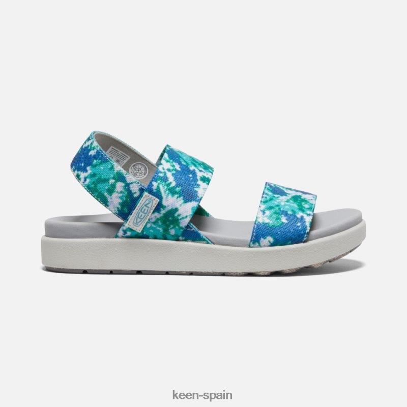67LRTD376 Keen mujer sandalia elle con tira trasera tinte de porcelana