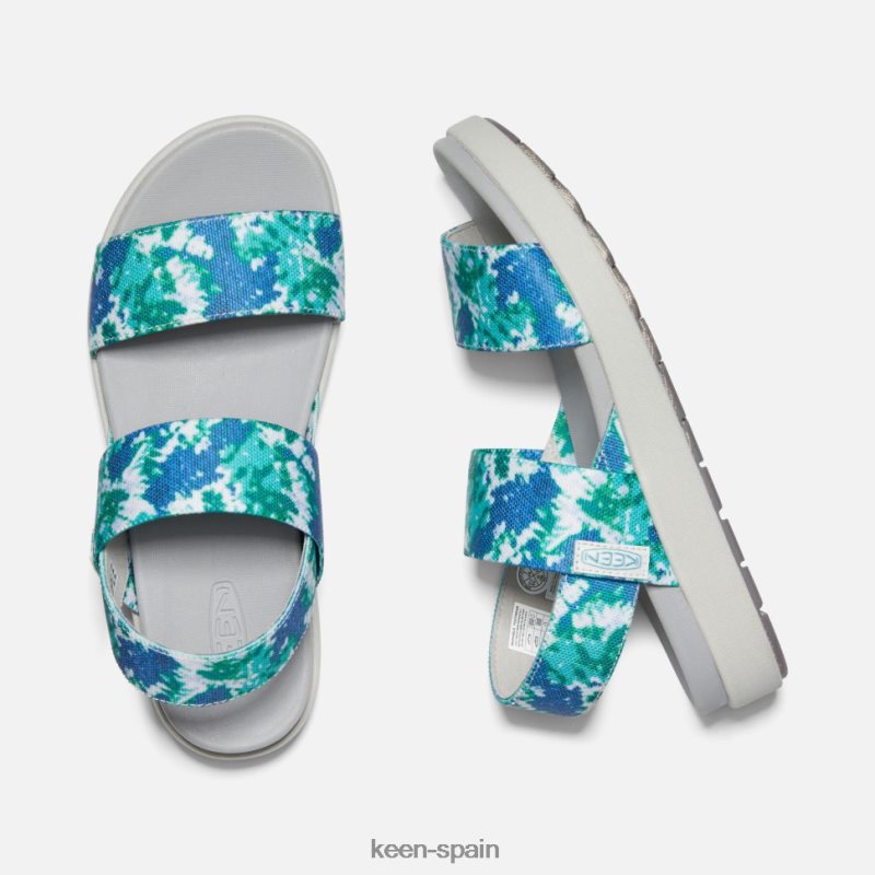 67LRTD376 Keen mujer sandalia elle con tira trasera tinte de porcelana