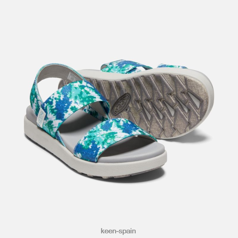 67LRTD376 Keen mujer sandalia elle con tira trasera tinte de porcelana
