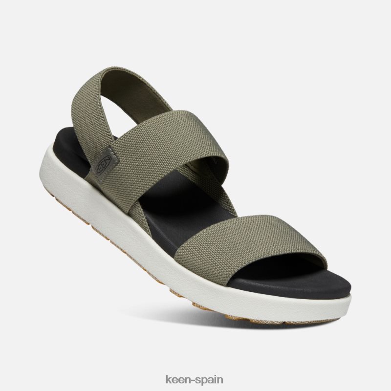 67LRTD380 Keen mujer sandalia elle con tira trasera aceituna polvorienta