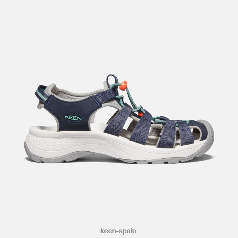 67LRTD40 Keen mujer sandalias astoria west vidrio biselado azul marino