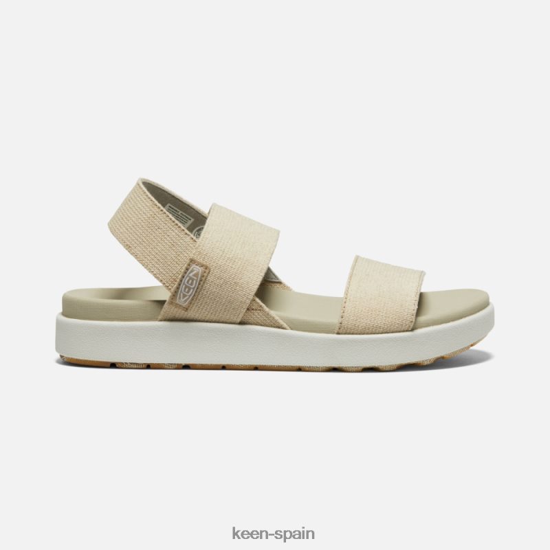 67LRTD47 Keen mujer sandalias casuales elle con tira trasera cáñamo natural-plaza topo