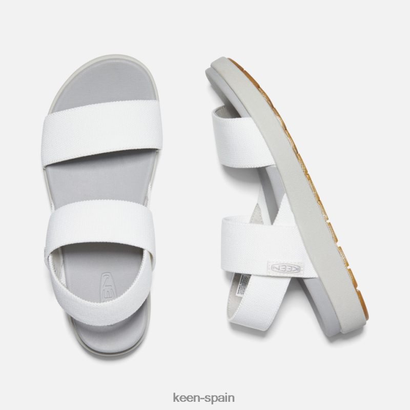 67LRTD48 Keen mujer sandalias casuales elle con tira trasera vapor blanco