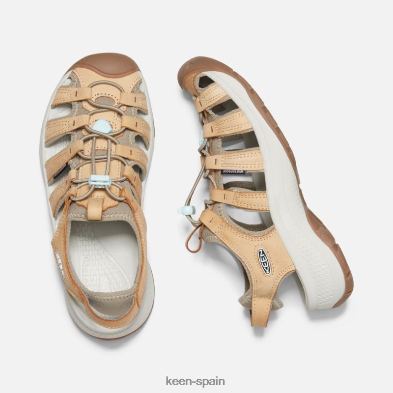 67LRTD69 Keen mujer sandalia astoria west de piel vidrio azul