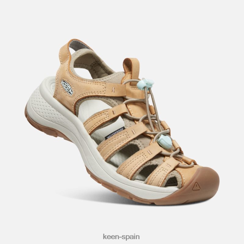 67LRTD69 Keen mujer sandalia astoria west de piel vidrio azul
