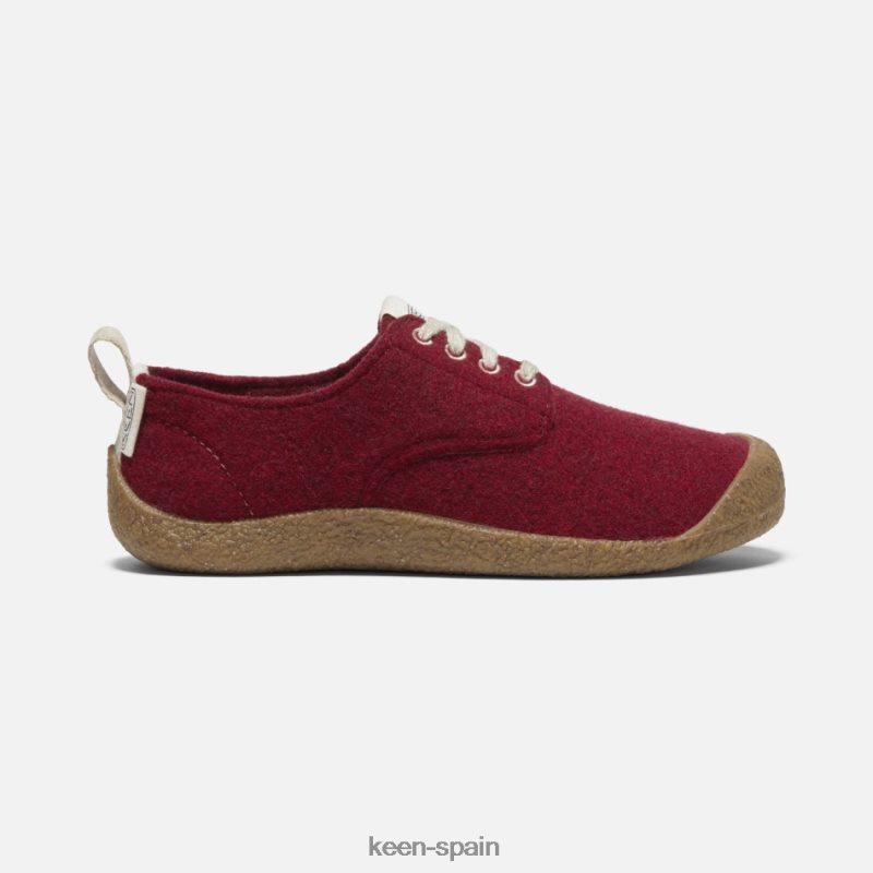 67LRTD115 Keen mujer zapato derby mosey abedul de fieltro rojo