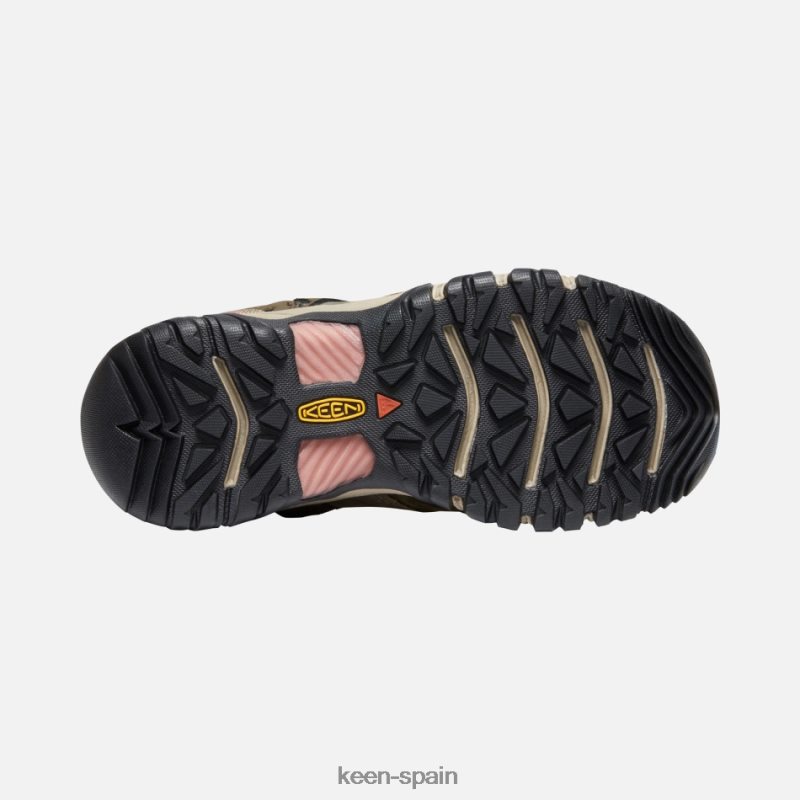 67LRTD129 Keen mujer zapatos de senderismo impermeables ridge flex polvo de ladrillo Timberwolf