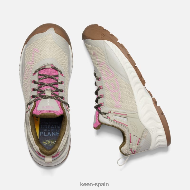 67LRTD134 Keen mujer nuevo zapato impermeable nxis evo plaza taupe-ibis rosa