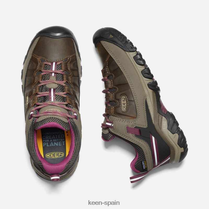 67LRTD154 Keen mujer zapatos de senderismo impermeables targhee iii weiss-boysenberry
