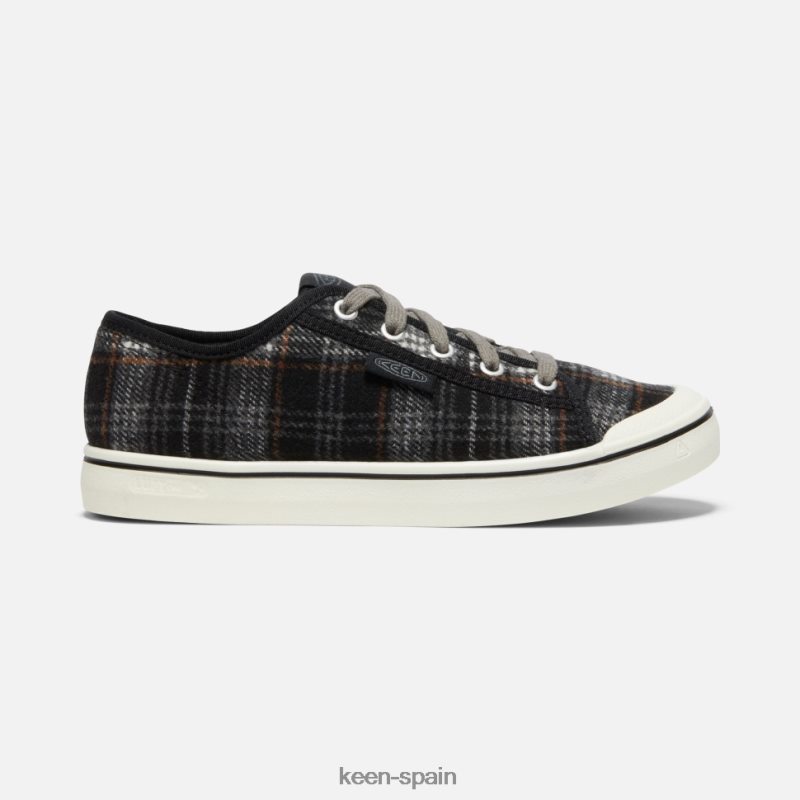 67LRTD335 Keen mujer zapatilla elsa v cuadros negros-gris acero