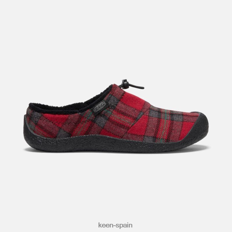67LRTD339 Keen mujer diapositiva howser iii cuadros rojos-gris acero